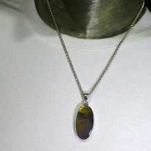 Load image into Gallery viewer, Rainbow Labradorite  Pendant | Spectrolite | Oval Cabochon | 925 Sterling Silver | Rainbow Fire | Genuine Gems from Crystal Heart Melbourne Australia since 1986