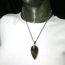 Load image into Gallery viewer, Rainbow Labradorite  Pendant | Spectrolite | Teardrop Cabochon | 925 Sterling Silver | Rainbow Fire | Genuine Gems from Crystal Heart Melbourne Australia since 1986