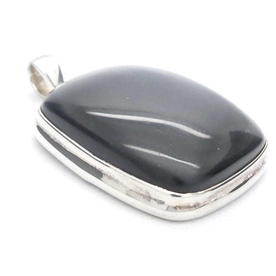 Rainbow Obsidian Pendant | 925 Sterling Silver | Square Cab | Genuine Gesm from Crystal Heart Melbourne Australia since 1986