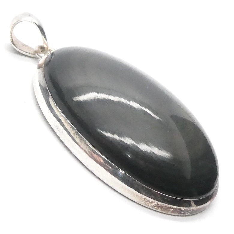 Rainbow Obsidian Pendant | Large Oval | 925 Sterling Silver | Harmonious Empowerment | Genuine Gems from Crystal Heart Melbourne Australia since 1986