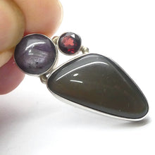 Load image into Gallery viewer, Gold Sheen Obsidian Pendant | Star Ruby | Garnet | 925 Sterling Silver | Harmonious Empowerment | Genuine Gems from Crystal Heart Melbourne Australia since 1986