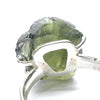 Moldavite Ring | Genuine Large Raw Nugget | 925 Sterling Silver | US Size 8.75 | Aus Size R | Green Obsidian | Chechya | Intense Heart Transformation | Scorpio | Crystal Heart Melbourne Australia 1986
