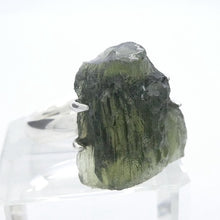 Load image into Gallery viewer, Moldavite Ring | Genuine Large Raw Nugget | 925 Sterling Silver | US Size 9.25 | Aus Size S | Green Obsidian | Chechya | Intense Heart Transformation | Scorpio | Crystal Heart Melbourne Australia 1986