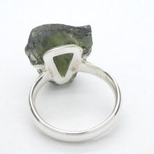 Load image into Gallery viewer, Moldavite Ring | Genuine Large Raw Nugget | 925 Sterling Silver | US Size 9.25 | Aus Size S | Green Obsidian | Chechya | Intense Heart Transformation | Scorpio | Crystal Heart Melbourne Australia 1986