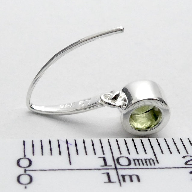 Moldavite Earring |DIN | 925 Sterling Silver | Dainty Faceted Rounds | Green Obsidian | Chechya | Intense Heart Transformation | Scorpio | Crystal Heart Melbourne Australia 1986