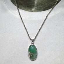 Load image into Gallery viewer, Aquaprase Pendant | Oval Cabochon | 925 Sterling Silver | Revitalise and calm emotions and communication | Genuine Gemstones from Crystal Heart Melbourne Australia since 1986