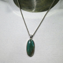 Load image into Gallery viewer, Aquaprase Pendant | Oval Cabochon | 925 Sterling Silver | Revitalise and calm emotions and communication | Genuine Gemstones from Crystal Heart Melbourne Australia since 1986