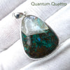 Quantum Quattro Pendant | 925 Sterling Silver | Gem Silica | Dioptase | Malachite | Shattuckite | Evolution | Destiny | Focus | Shamanism | Genuine Gems from Crystal Heart Melbourne Australia since 1986