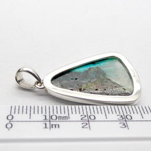 Load image into Gallery viewer, Quantum Quattro Pendant | 925 Sterling Silver | Gem Silica | Dioptase | Malachite | Shattuckite | Evolution | Destiny | Focus | Shamanism | Genuine Gems from Crystal Heart Melbourne Australia since 1986
