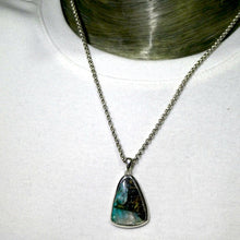 Load image into Gallery viewer, Quantum Quattro Pendant | 925 Sterling Silver | Gem Silica | Dioptase | Malachite | Shattuckite | Evolution | Destiny | Focus | Shamanism | Genuine Gems from Crystal Heart Melbourne Australia since 1986