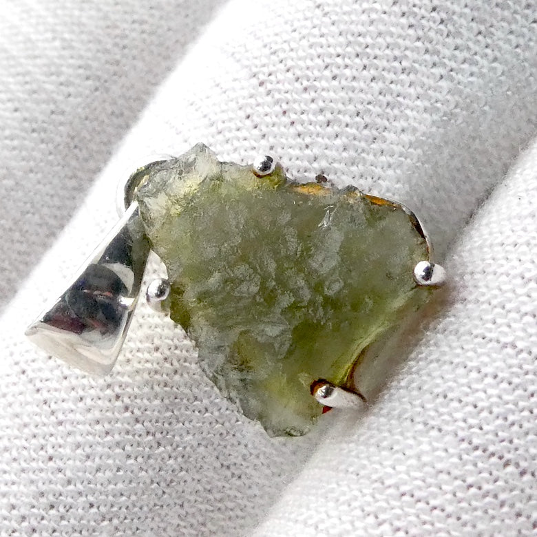 Moldavite Pendant | Raw Nugget | 925 Silver | Natural Green Obsidian | Intense Heart Transformation | Genuine Gems from Crystal Heart Melbourne Australia 1986