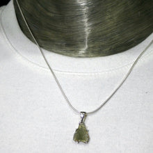 Load image into Gallery viewer, Moldavite Pendant | Raw Nugget | 925 Silver | Natural Green Obsidian | Intense Heart Transformation | Genuine Gems from Crystal Heart Melbourne Australia 1986