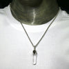 Raw Moldavite Nugget Pendant On Clear Quartz Point | 925 Sterling Silver | Genuine Gems from Crystal Heart Melbourne Australia since 1986 