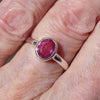 Tourmaline Ring, Pink Rubellite, Faceted Oval, 925 Sterling Silver, p1