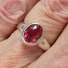 Tourmaline Ring | Faceted Oval | Pink Red Rubellite | 925 Silver | US Size 7 | AUS Size N1/2 | Virgo Gemini Libra Taurus | Genuine Gems at Crystal Heart Melbourne est 1986