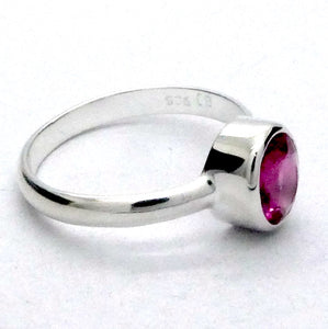 Tourmaline Ring, Pink Rubellite, Faceted Oval, 925 Sterling Silver, p1
