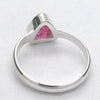 Tourmaline Ring | Faceted Trilliant | Pink Red Rubellite | 925 Silver | US Size 7.52 | AUS Size O | Virgo Gemini Libra Taurus | Genuine Gems at Crystal Heart Melbourne est 1986