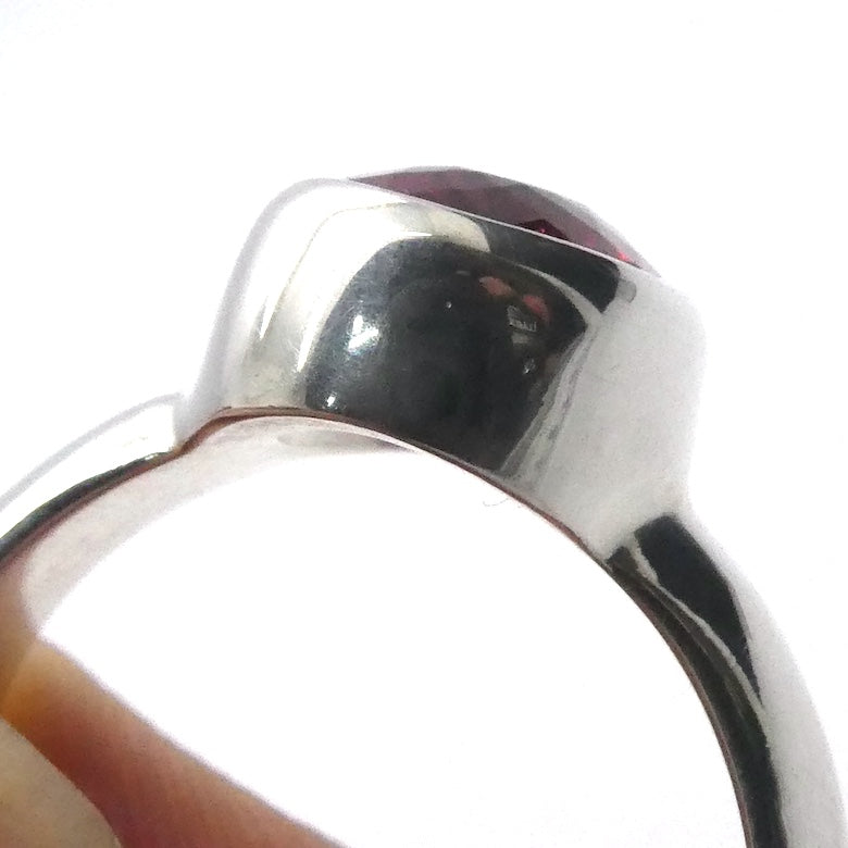 Tourmaline Ring | Faceted Oval | Pink Red Rubellite | 925 Silver | US Size 7 | AUS Size N1/2 | Virgo Gemini Libra Taurus | Genuine Gems at Crystal Heart Melbourne est 1986