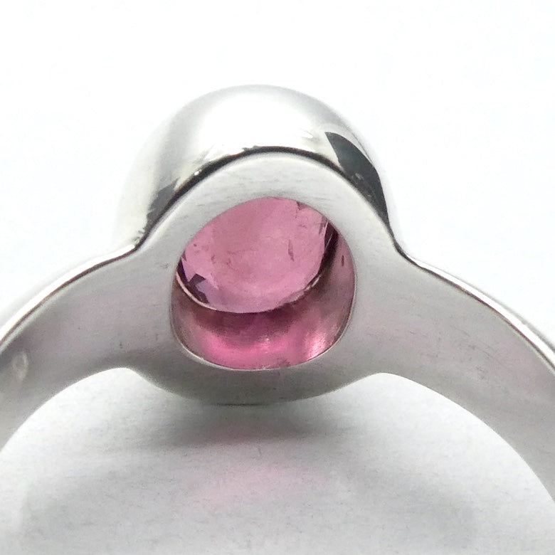 Tourmaline Ring | Faceted Oval | Pink Red Rubellite | 925 Silver | US Size 7 | AUS Size N1/2 | Virgo Gemini Libra Taurus | Genuine Gems at Crystal Heart Melbourne est 1986