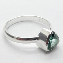 Load image into Gallery viewer, Tourmaline Ring | Faceted Trilliant | Green Blue925 Silver | US Size 8 | AUS Size P1/2 | Virgo Gemini Libra Taurus | Genuine Gems at Crystal Heart Melbourne est 1986