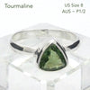 Tourmaline Ring | Faceted Trilliant | Green Blue925 Silver | US Size 8 | AUS Size P1/2 | Virgo Gemini Libra Taurus | Genuine Gems at Crystal Heart Melbourne est 1986