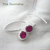 Pink Tourmaline Earring | Ruby Round Facets | 925 Sterling | Bezel Set | Love | Compassion | Self Empowerment | Genuine Gems from Crystal Heart Australia since 1986