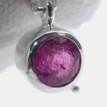 Load image into Gallery viewer, Pink Tourmaline Earring | Ruby Round Facets | 925 Sterling | Bezel Set | Love | Compassion | Self Empowerment | Genuine Gems from Crystal Heart Australia since 1986