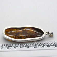 Load image into Gallery viewer, Amber Pendant | Large Freeform Cabochon  | Open Bezel Setting | 925 Sterling Silver | Genuine Gems from Crystal heart Melbourne Australia since 1986