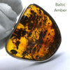 Amber Pendant | Large Freeform Cabochon  | Open Bezel Setting | 925 Sterling Silver | Genuine Gems from Crystal heart Melbourne Australia since 1986