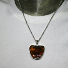 Load image into Gallery viewer, Amber Pendant | Large Freeform Cabochon  | Open Bezel Setting | 925 Sterling Silver | Genuine Gems from Crystal heart Melbourne Australia since 1986