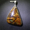 Boulder Opal Pendant | 925 Sterling Silver | Australian Stone | Rich Mahogany | Bright iridescent veins | Genuine Gems from Crystal Heart Melbourne since 1986