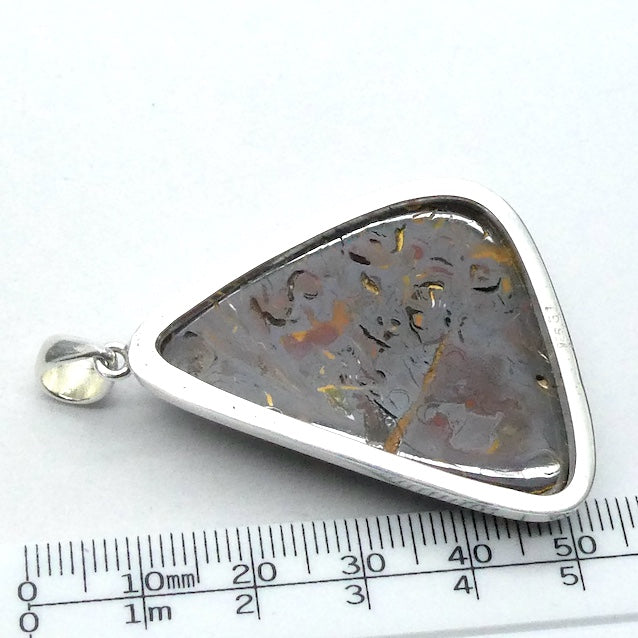 Boulder Opal Pendant | 925 Sterling Silver | Australian Stone | Rich Mahogany | Bright iridescent veins | Genuine Gems from Crystal Heart Melbourne since 1986