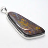 Boulder Opal Pendant | 925 Sterling Silver | Australian Stone | Rich Mahogany | Bright iridescent veins | Genuine Gems from Crystal Heart Melbourne since 1986