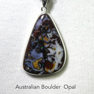 Boulder Opal Pendant | 925 Silver | Australian Stone | Bright  Flash | Heart Centred Spirit | Genuine Gems from Crystal Heart Melbourne since 1986