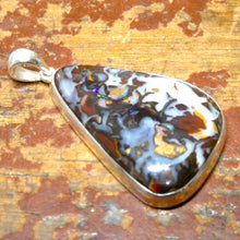 Load image into Gallery viewer, Boulder Opal Pendant | 925 Silver | Australian Stone | Bright  Flash | Heart Centred Spirit | Genuine Gems from Crystal Heart Melbourne since 1986