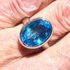 Blue Topaz Ring | AAA Grade Faceted Oval | Baby Swiss Blue | 925 Sterling Silver | US Size 7.5 | AUS Size O1/2 | Genuine Gems, Crystal Heart Melbourne est 1986