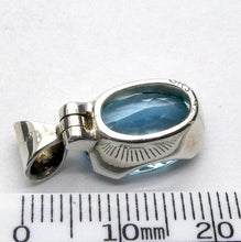 Load image into Gallery viewer, Blue Topaz Pendant | Flawless Faceted Oval | 925 Sterling Silver | Uplift Spirit | Clear Mental Fatigue | Crystal Heart Melbourne Australia since 1986