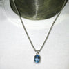 Blue Topaz Pendant | Flawless Faceted Oval | 925 Sterling Silver | Uplift Spirit | Clear Mental Fatigue | Crystal Heart Melbourne Australia since 1986