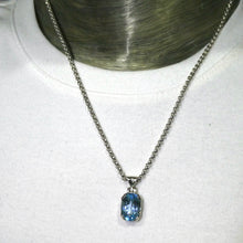 Load image into Gallery viewer, Blue Topaz Pendant | Flawless Faceted Oval | 925 Sterling Silver | Uplift Spirit | Clear Mental Fatigue | Crystal Heart Melbourne Australia since 1986