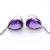 Amethyst Earring | Fine 925 Silver | Faceted Teardrops | Spritual Vision | Balance & Purify | Relieve Mental Stress |  Genuine Gems from Crystal Heart est 1986