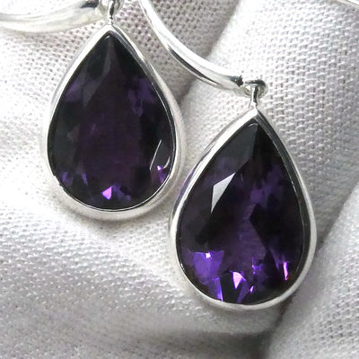 Amethyst Earrings AAA Quality Trilliants, 925 Silver, p3