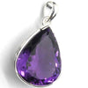 Amethyst Pendant | Fine 925 Silver | Large Faceted Teardrop | AAA | Spritual Vision | Balance & Purify | Relieve Mental Stress | Genuine Gems from Crystal Heart est 1986
