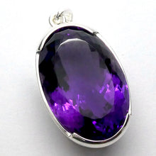 Load image into Gallery viewer, Amethyst Earring | Fine 925 Silver | Faceted Oval | Spritual Vision | Balance &amp; Purify | Relieve Mental Stress |  Genuine Gems from Crystal Heart est 1986