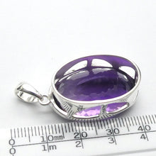 Load image into Gallery viewer, Amethyst Earring | Fine 925 Silver | Faceted Oval | Spritual Vision | Balance &amp; Purify | Relieve Mental Stress |  Genuine Gems from Crystal Heart est 1986