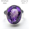 Amethyst Ring | Faceted Oval | AAA Grade | 925 Sterling Silver| US Size 10 | Aus Size T | Quality Silver Work | Genuine Gems from Crystal Heart Melbourne est 1986