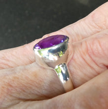 Load image into Gallery viewer, Amethyst Ring | Faceted Oval | AAA Grade | 925 Sterling Silver| US Size 8 | Aus Size P1/2 | Quality Silver Work | Genuine Gems from Crystal Heart Melbourne est 1986