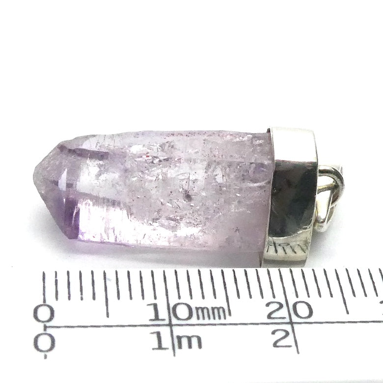 Raw Vera Cruz Amethyst Pendant with accent | 925 Sterling Silver Cap | Violet Flame | Meditation | Genuine Gems from Crystal Heart Melbourne since 1986
