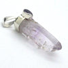 Raw Vera Cruz Amethyst Pendant with accent | 925 Sterling Silver Cap | Violet Flame | Meditation | Genuine Gems from Crystal Heart Melbourne since 1986