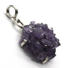 Load image into Gallery viewer, Amethyst Pendant | Natural Flower Cluster | Fine 925 Sterling Silver| Violet Flame | Meditation | Genuine Gems from Crystal Heart Melbourne since 1986