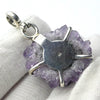 Amethyst Pendant, Natural Flower Cluster, 925 Sterling Silver